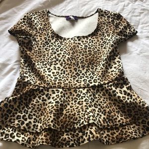 Cheetah print blouse